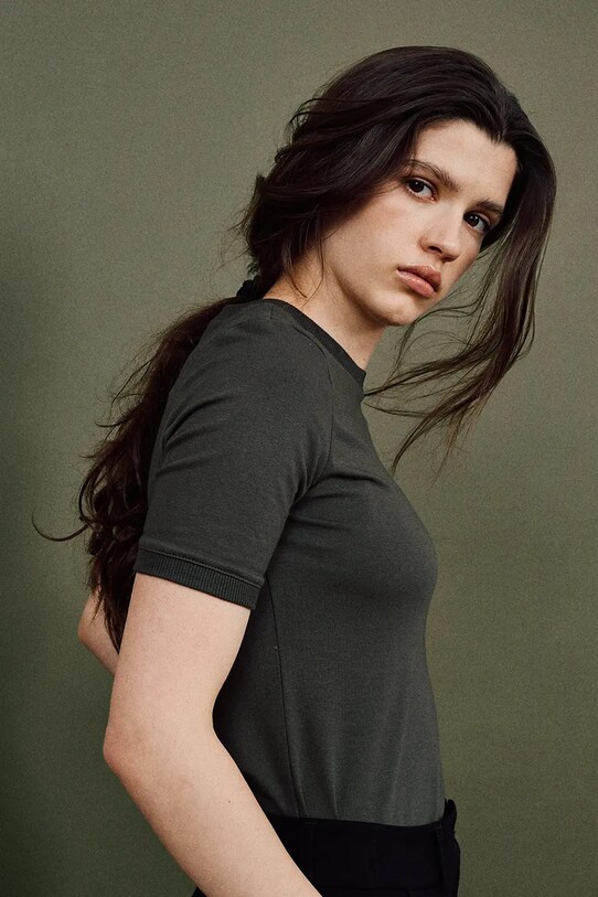 MUUV. tricou din bumbac bluzka.BASIC turcoaz