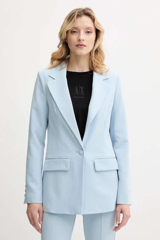 Silvian Heach compleu - jachetă și pantaloni KIULA GPP25173JP albastru ZS25