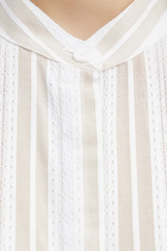 Silvian Heach camicia in cotone SAROVA GPP25257CA beige