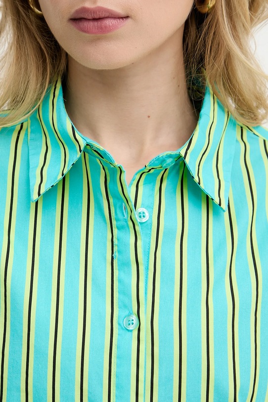 Silvian Heach cămașă din bumbac TANDAM GPP25446CA turcoaz