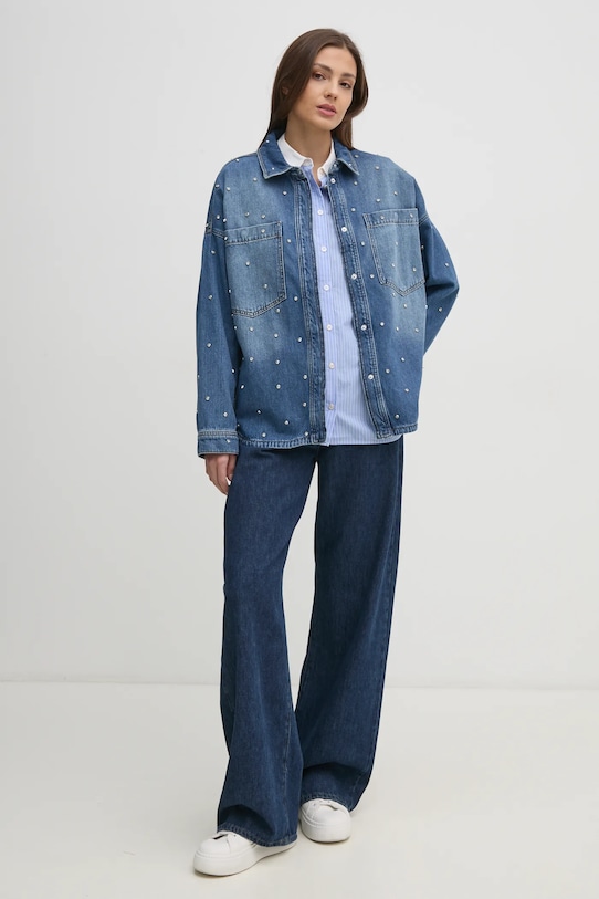 Хлопковая рубашка Mos Mosh 169410 голубой ZS25