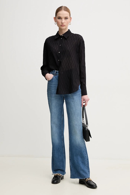 Mos Mosh koszula bawełniana 168260 czarny ZS25