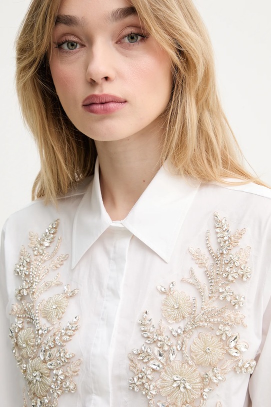 Хлопковая рубашка Blugirl Blumarine белый RA5030.TS246