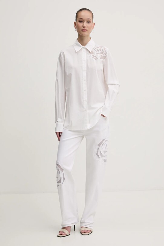 Bavlnená košeľa Blugirl Blumarine RA5031.TS246 béžová ZS25