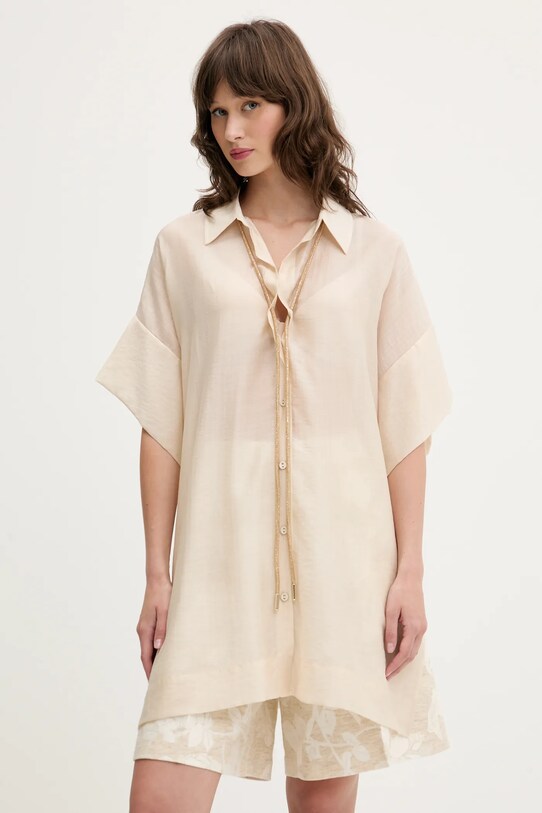 Blugirl Blumarine koszula klasyczny beżowy RA5124.T2948