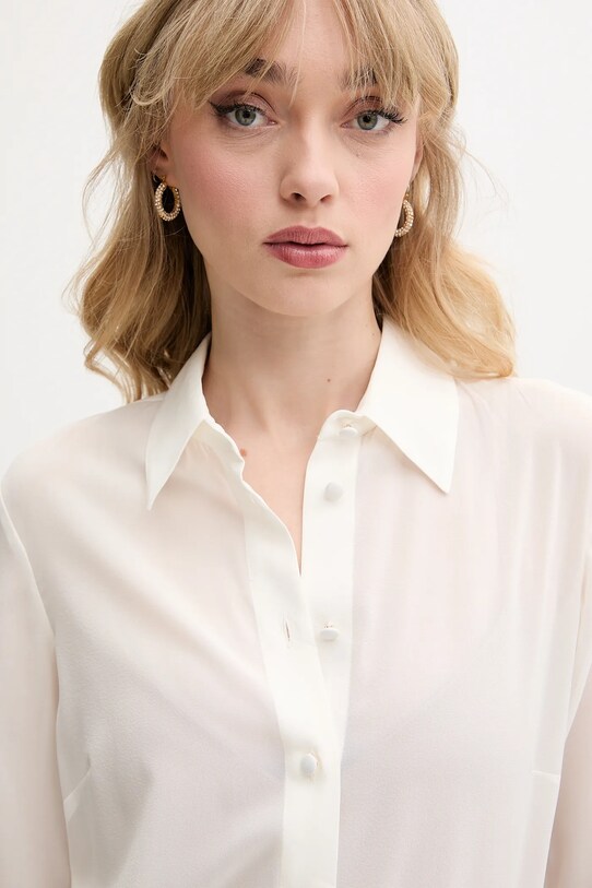 Blugirl Blumarine koszula jedwabna beżowy RA5171.T2949