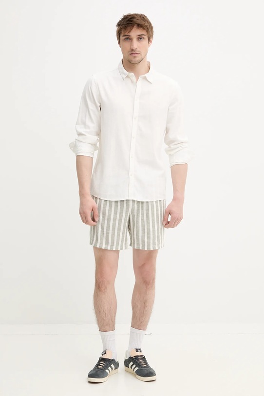 Льняная рубашка Solid ALLAN 21107646.114201 белый ZS25