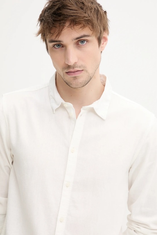Льняная рубашка Solid ALLAN белый 21107646.114201