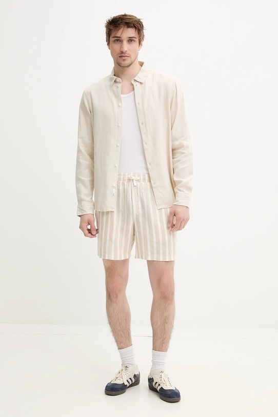 Ruházat Solid len ing ALLAN 21107646.130401 bézs