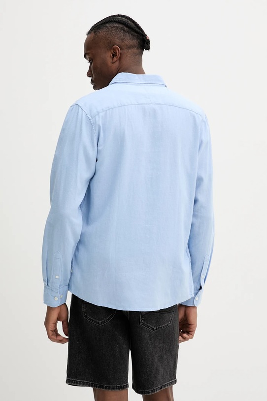 Одяг Сорочка з льону Solid ALLAN 21107646.154030 блакитний