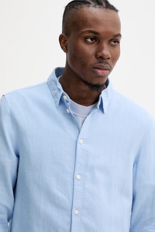 Сорочка з льону Solid ALLAN блакитний 21107646.154030