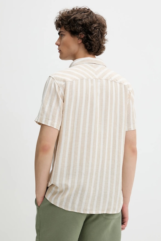 Odzież Solid koszula lniana FRIED 21107688.160920 beżowy