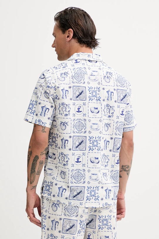 Oblečenie Ľanová košeľa Solid PIET 21108647.194010 tmavomodrá