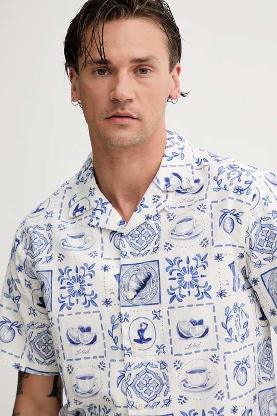 Ľanová košeľa Solid PIET tmavomodrá 21108647.194010