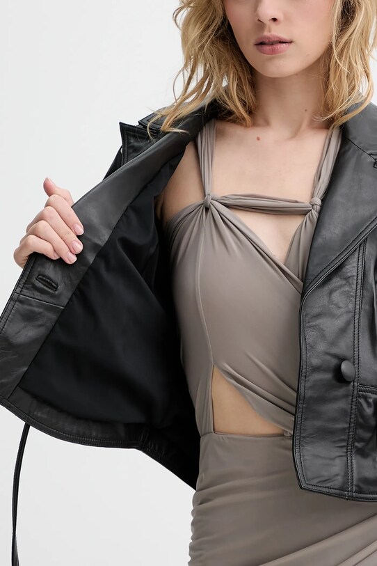 Kožená bunda Blugirl Blumarine RA5085.P0356