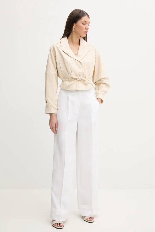 Кожаная куртка Blugirl Blumarine RA5214.P0356 бежевый ZS25