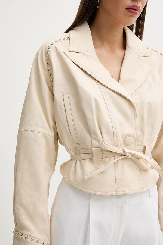 Кожаная куртка Blugirl Blumarine RA5214.P0356 бежевый