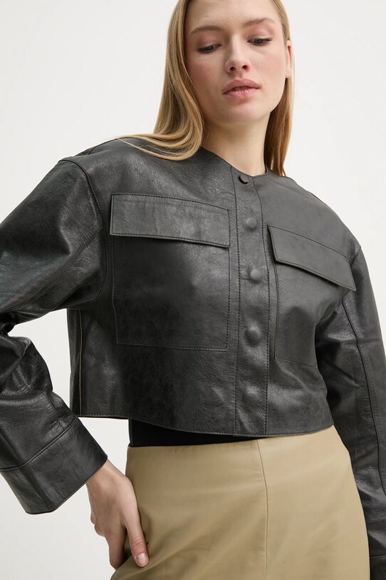 Day Birger et Mikkelsen geaca de piele Malik negru DAY65243723