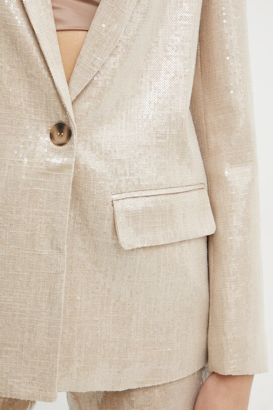 Sako s prímesou ľanu Silvian Heach NOVAT CVP25011GC béžová