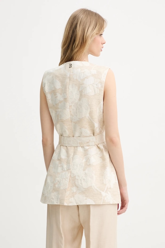 Odzież Blugirl Blumarine kamizelka z domieszką lnu RA5127.T2942 beżowy