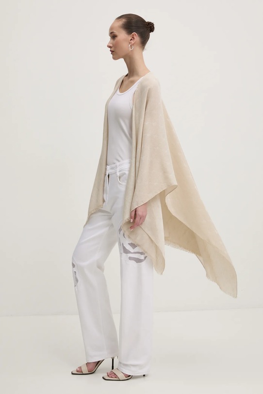 Blugirl Blumarine poncho cu modele bej PA5029.T0300