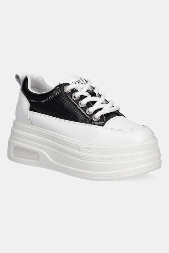 Kožené tenisky GOE platforma čierna RR2N4085