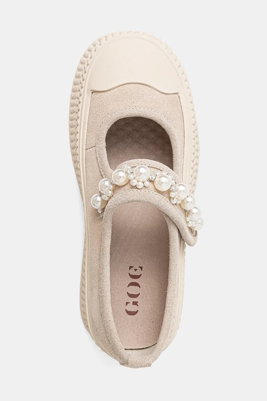 GOE tenisówki zamszowe RR2N4115 beżowy