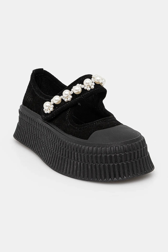 Σουέτ sneakers GOE πλατφόρμα μαύρο RR2N4116