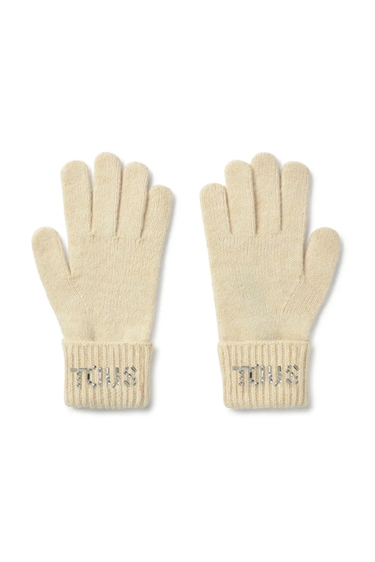 Ръкавици с вълна Tous TEXTIL с вълна бежов 2002204001