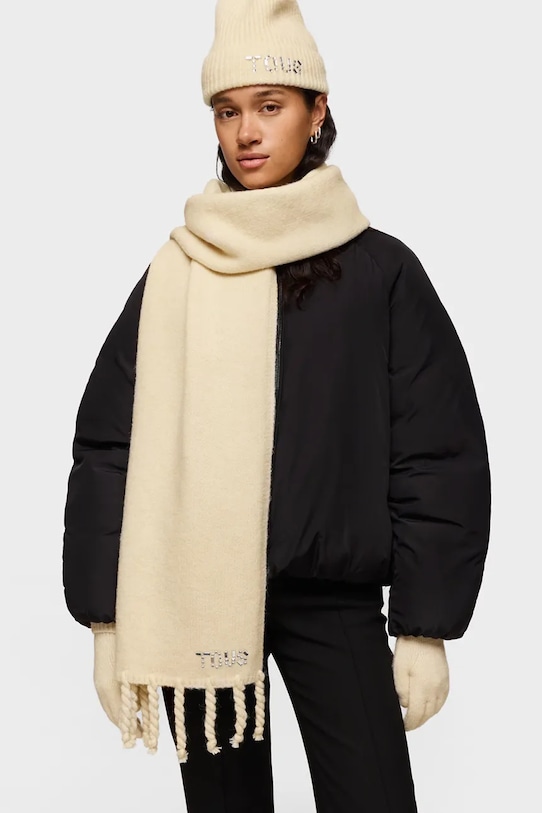 Ръкавици с вълна Tous TEXTIL бежов 2002204001