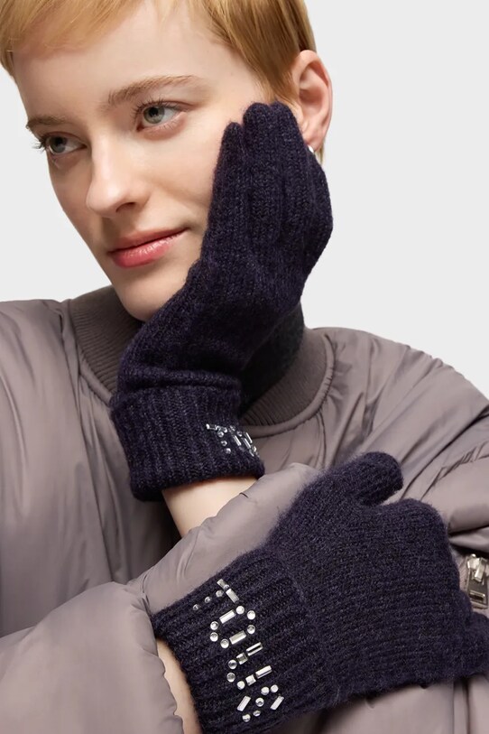 Accesorii Tous manusi din amestec de lana TEXTIL 2002204033 bleumarin