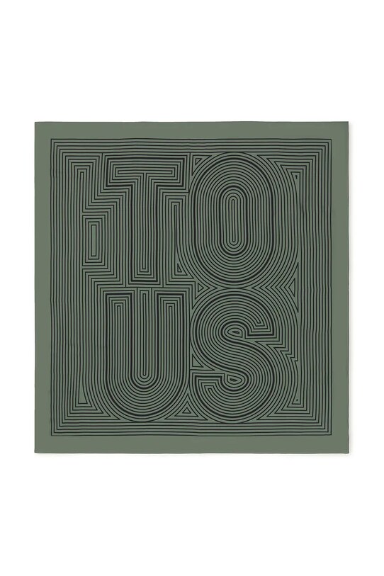 Tous scialle in seta TEXTIL tessuto verde 2002200840