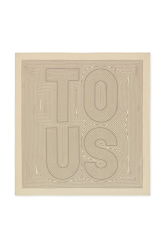 Μεταξωτό φουλάρι Tous TEXTIL ύφασμα μπεζ 2002200801