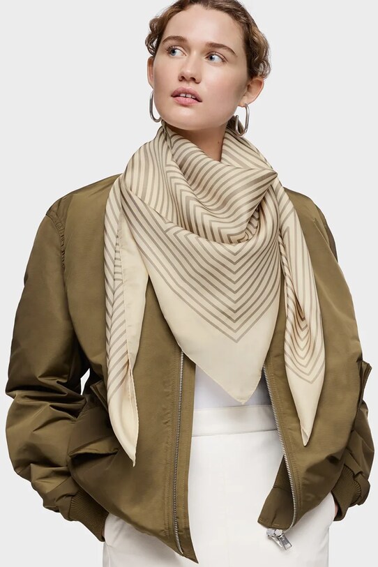 Μεταξωτό φουλάρι Tous TEXTIL μπεζ 2002200801