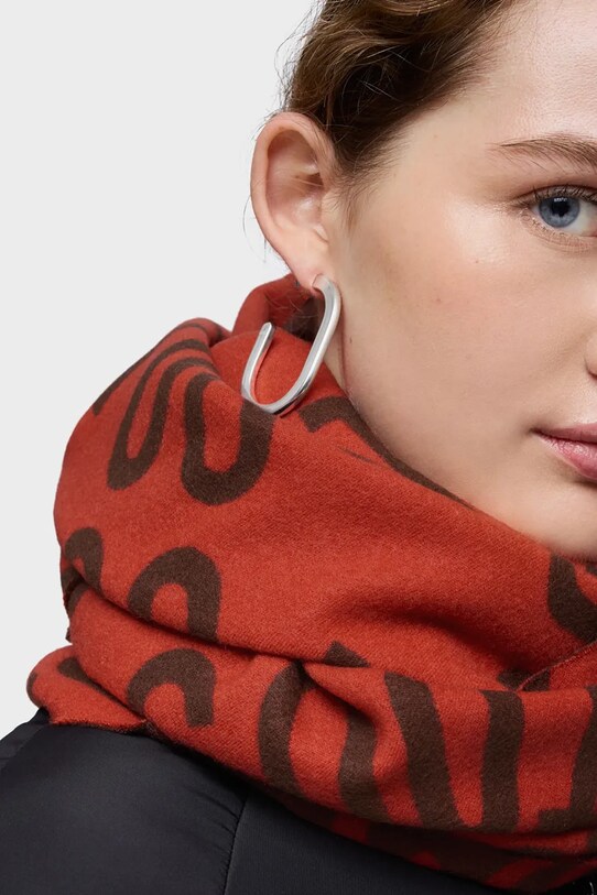 Tous szalik z domieszką wełny TEXTIL 2002203209 pomarańczowy