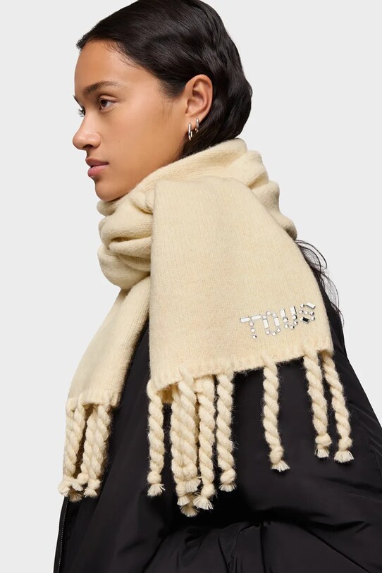Tous esarfa din amestec de lana TEXTIL 2002203301 bej