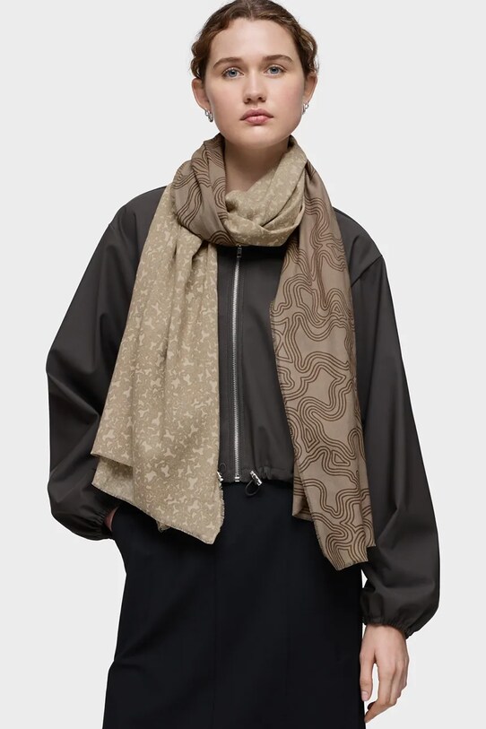 Βαμβακερό μαντήλι Tous TEXTIL μπεζ 2002201143