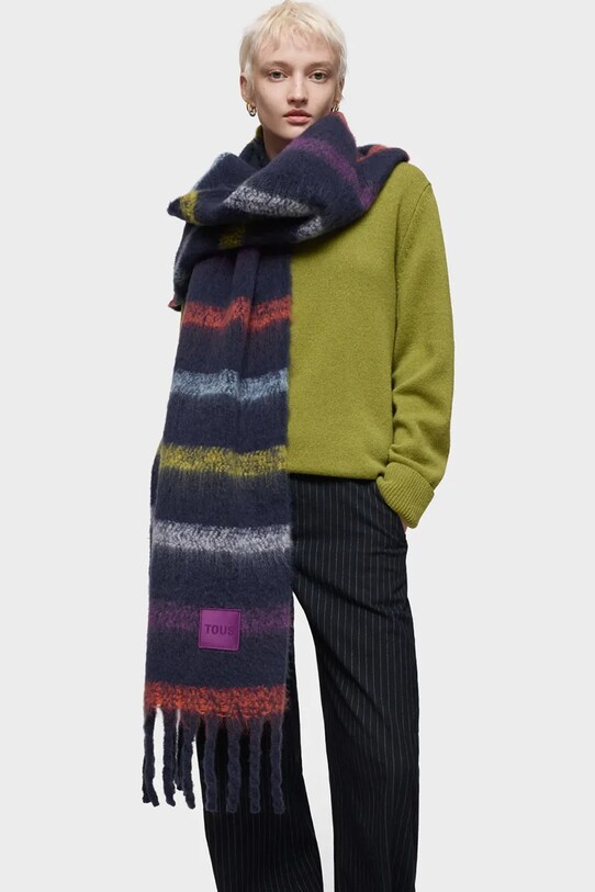 Accesorii Tous fular TEXTIL 2002138334 bleumarin
