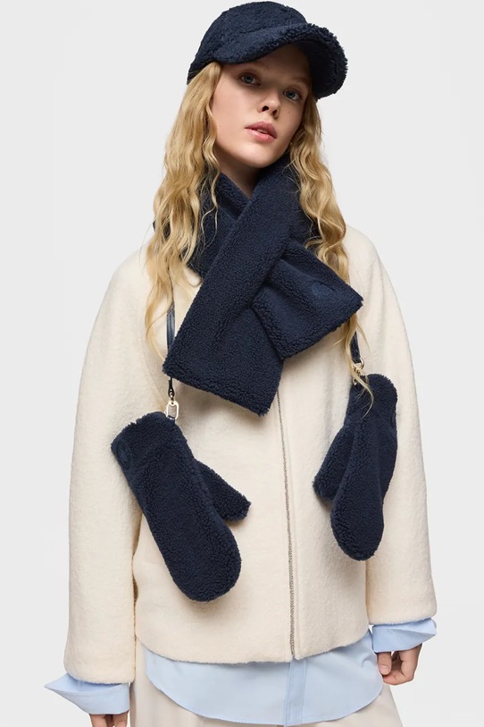 Κασκόλ Tous TEXTIL 2002190433 σκούρο μπλε