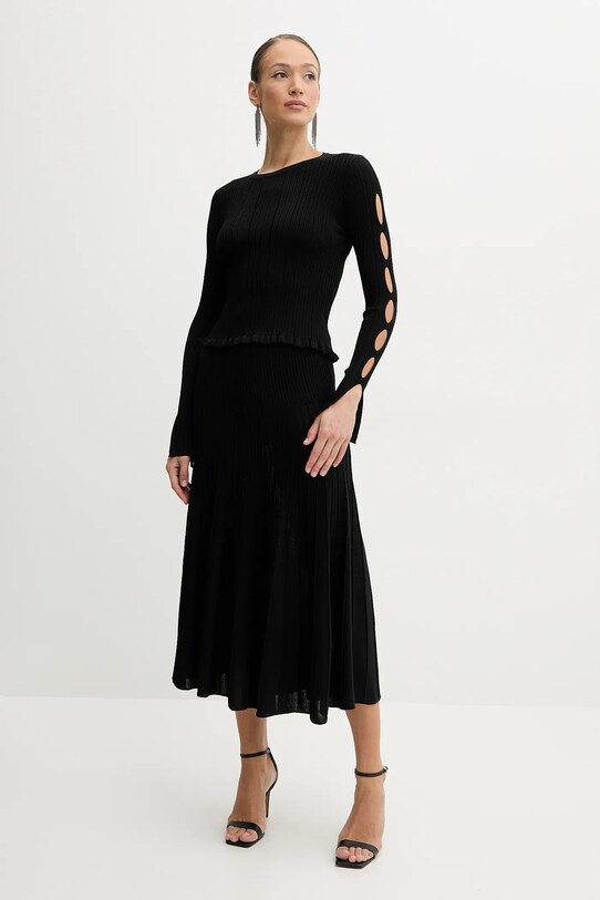 Silvian Heach fusta GHIRDIM GPP25302GO negru ZS25
