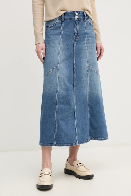 Mos Mosh fustă din denim uni albastru 170140