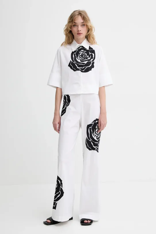 Nohavice Blugirl Blumarine RA5042.T2993 biela ZS25
