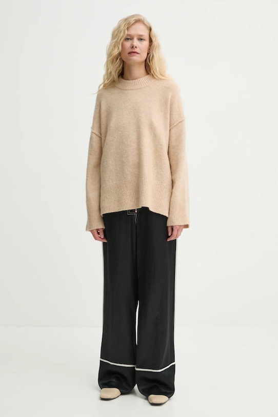 Day Birger et Mikkelsen spodnie z domieszką lnu Gianna DAY65243687 czarny ZS25