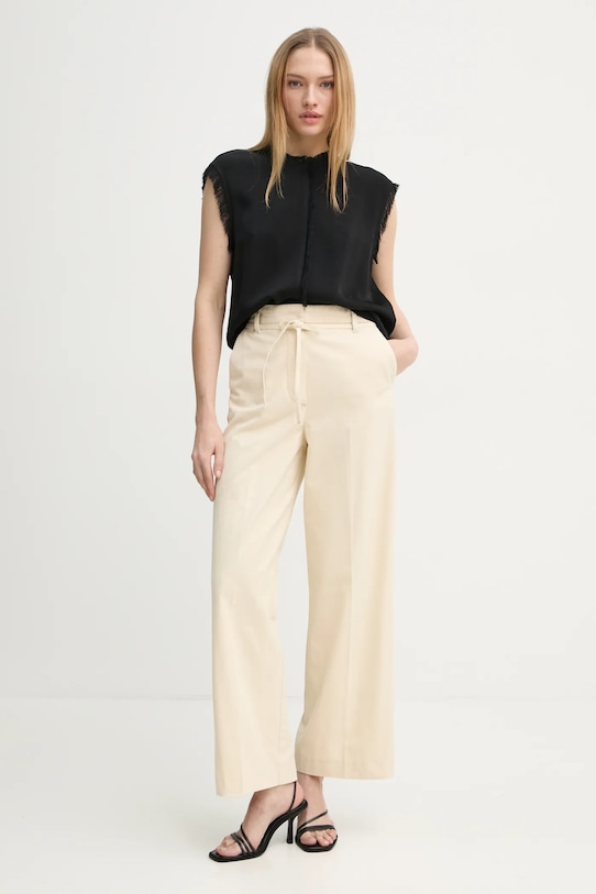 Бавовняні штани Day Birger et Mikkelsen Jade DAY65243696 бежевий ZS25