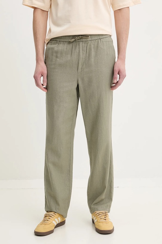 Lanene hlače Solid ALLAN ravni zelena 21108254.170613