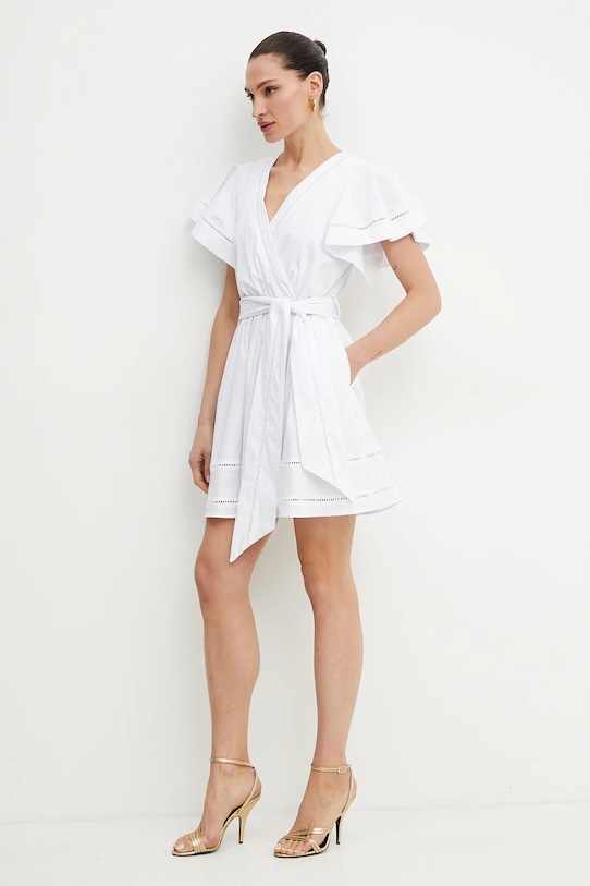 Silvian Heach rochie din bumbac ZIOGO CVP25107VE alb ZS25