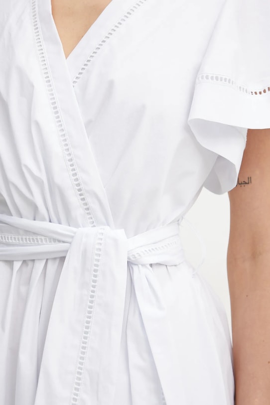 Silvian Heach rochie din bumbac ZIOGO CVP25107VE alb