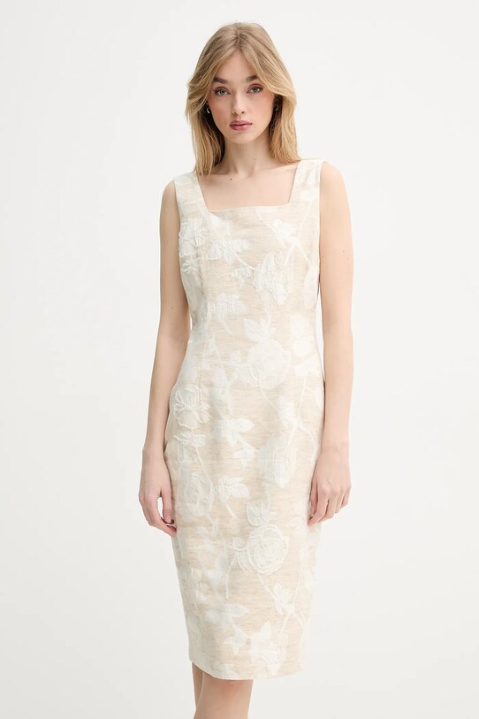 Blugirl Blumarine rochie din amestec de in RA5131.T2942 bej ZS25