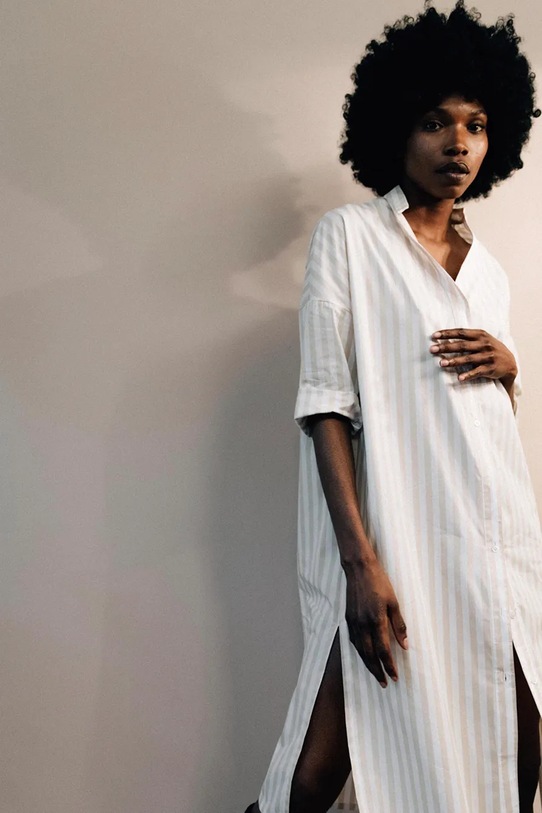 Šaty MUUV. oversize béžová long.dress.TUNIC