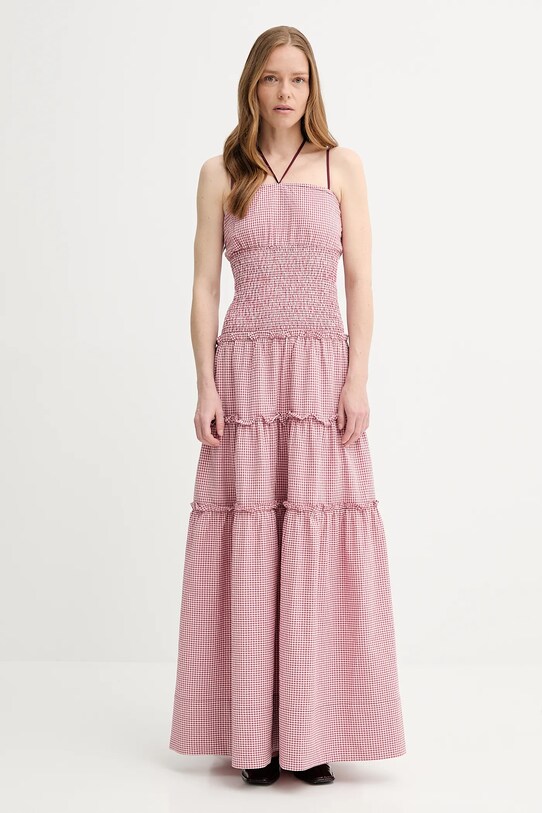Alohas rochie din bumbac Masami maxi roz R100944